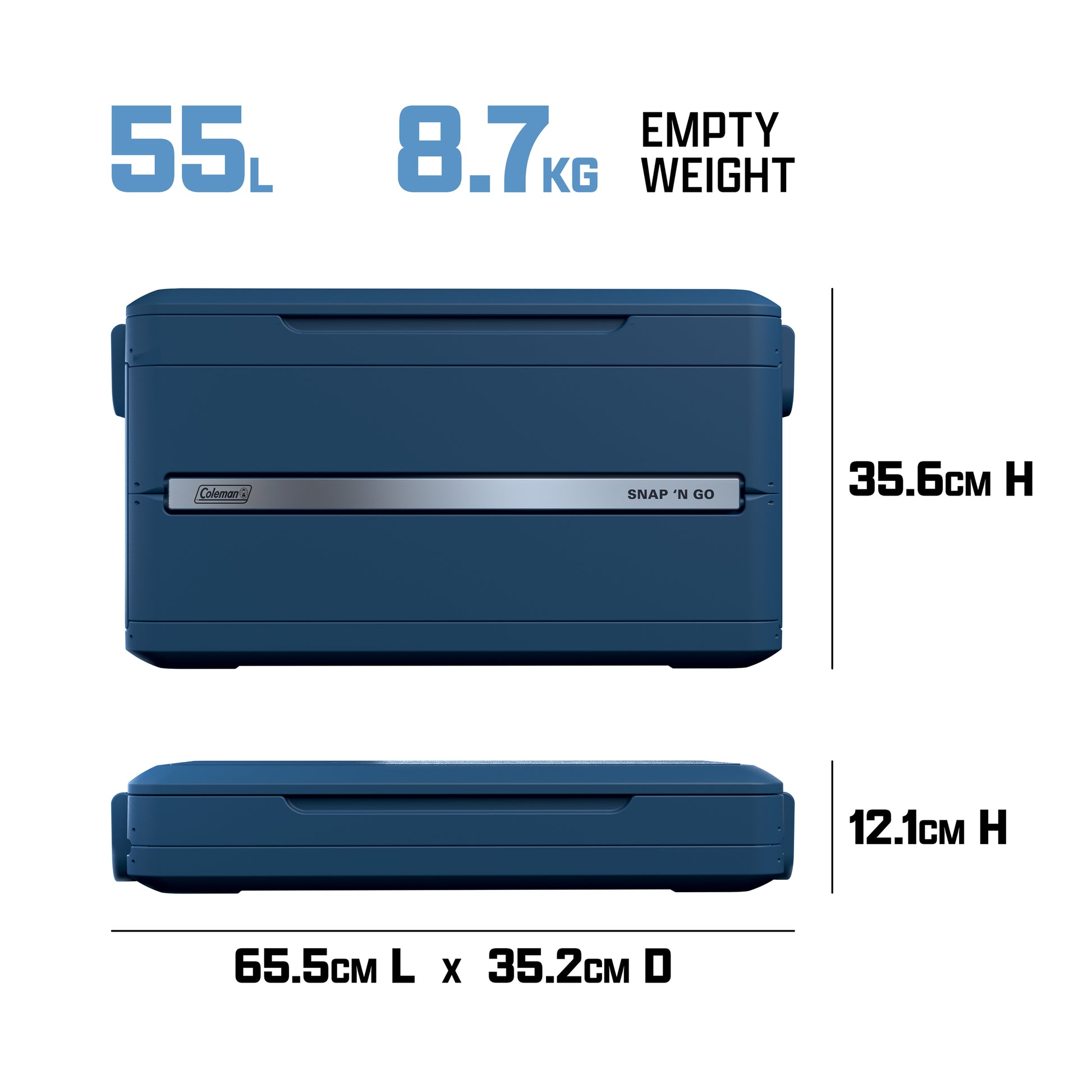 Coleman Snap 'N Go 52L Collapsible Cooler Sapphire