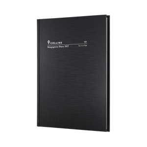 Collins Kingsgrove 2027 A5 Day to a Page Diary Black front cover
