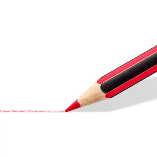 Staedtler 185-2 C6 Noris Colour Red Correction Pencil Box of 6