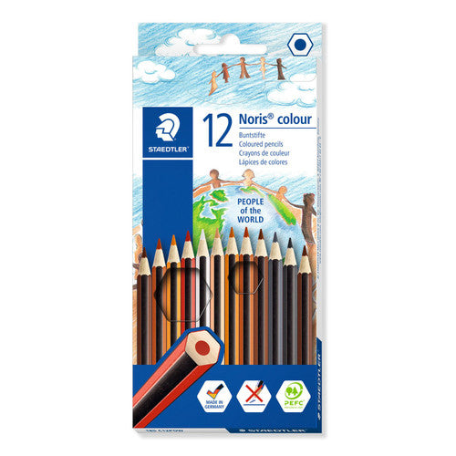 Staedtler 185 C12POW Noris Colour Pencils “People of the World” Pack of 12 (10 Boxes)