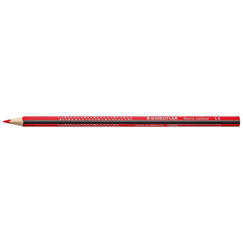 Staedtler 187-2 F Noris Colour Triangular Coloured Pencils Red Box 12