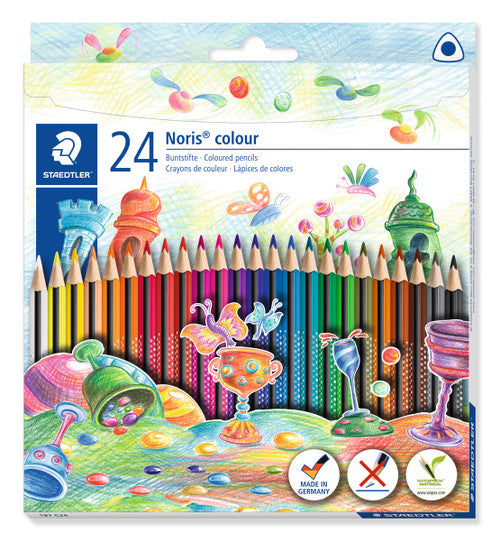 Staedtler 187 C24 Noris Colour Triangular Coloured Pencil Box of 24