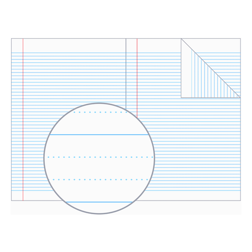 Olympic Exercise Book A4 48 Pages 24mm Dotted Thirds Ruled Pack of 20