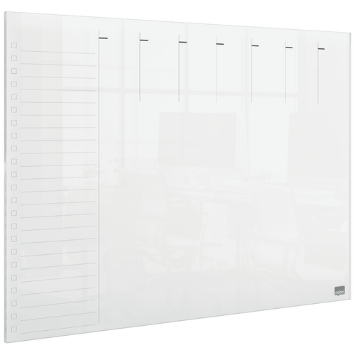 Nobo Acrylic Mini Whiteboard Weekly Planner 297 x 420mm Clear