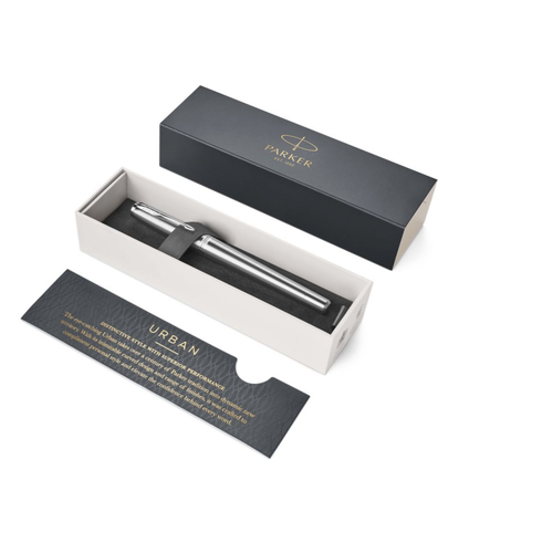 Parker Urban Fountain Pen Metro Metallic Chrome Trim Medium Nib