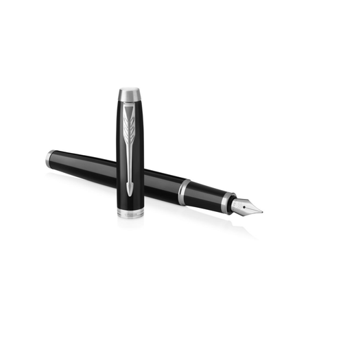 Parker IM Fountain Pen Black Lacquer and Chrome Trim Medium Nib