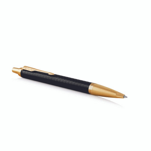 Parker IM Premium Ballpoint Pen Black and Gold Trim Medium Tip