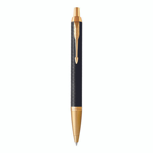 Parker IM Premium Ballpoint Pen Black and Gold Trim Medium Tip