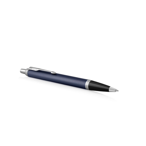 Parker IM Ballpoint Pen Matte Blue Lacquer and Chrome Trim Medium Tip