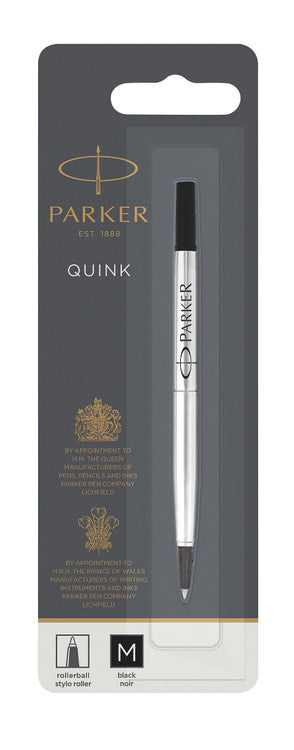 Parker Rollerball Refill Black Medium Tip