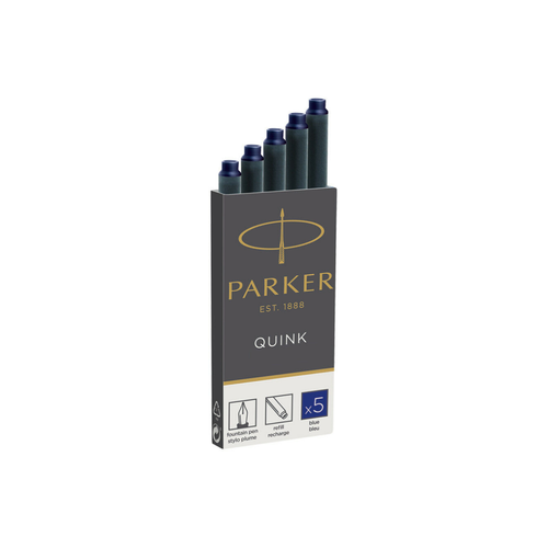 Parker Long Cartridge Blue Pack of 5