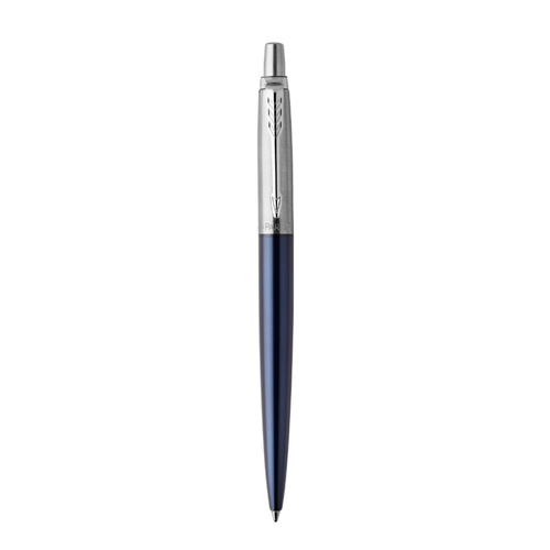 Parker Jotter Ballpoint Pen Royal Blue Chrome Trim Medium Tip