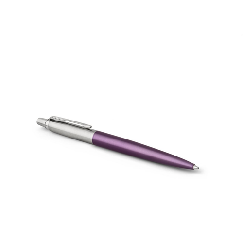 Parker Jotter Ballpoint Pen Victoria Violet Chrome Trim Medium Tip