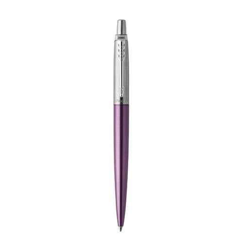Parker Jotter Ballpoint Pen Victoria Violet Chrome Trim Medium Tip