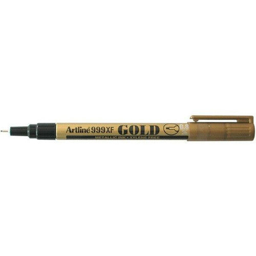 Artline 999 Metallic Marker 0.8mm Plastic Tip Gold Box of 12