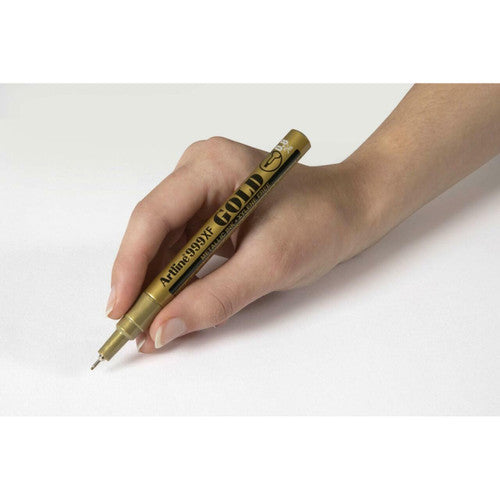 Artline 999 Metallic Marker 0.8mm Plastic Tip Gold Box of 12