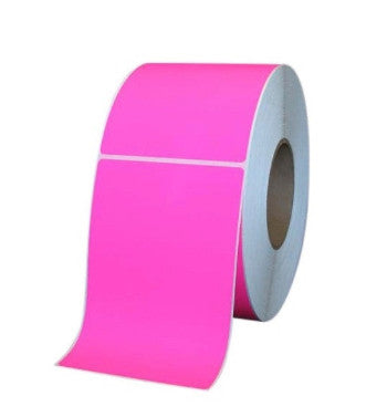 Bala Thermal Transfer Labels Pink 85 x 80mm Perforated Roll of 1000