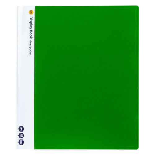 Marbig Non Refillable Display Book 40 Pocket Green Box of 10