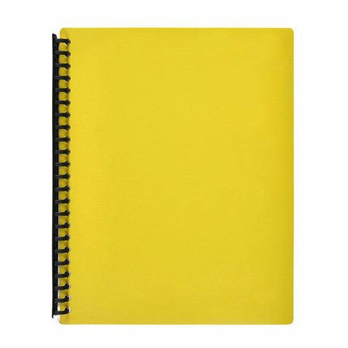 Marbig Refillable Display Book 40 Pocket A4 Yellow