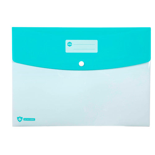 Marbig Professional Doculope Document Wallet Antimicrobial PP A4 White Pack of 10