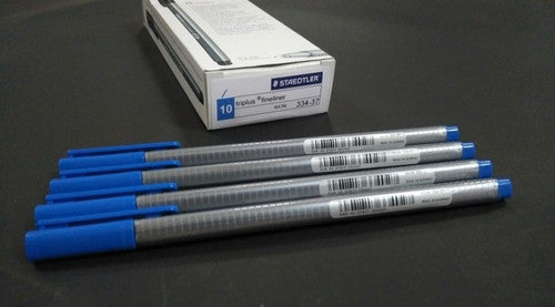 Staedtler Triplus Fineliner Ultramarine Blue Box of 10 334-37