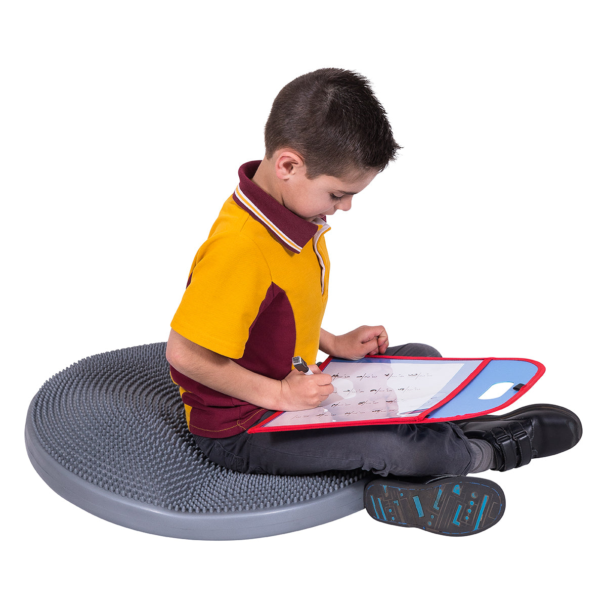 Large Tactile Wobble Cushion 60cm Grey with Hand Pump-1