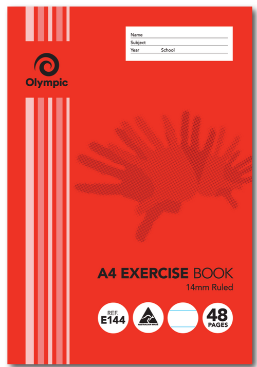 Olympic Exercise Book A4 48 Pages 14mm Feint Stapled Pack of 20