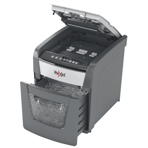 Rexel Optimum AutoFeed+ 50X Cross Cut Paper Shredder Black