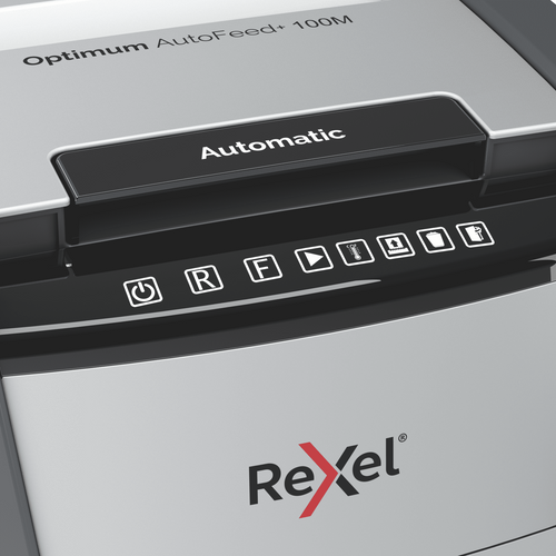 Rexel Optimum AutoFeed+ 100M Micro Cut Paper Shredder Black