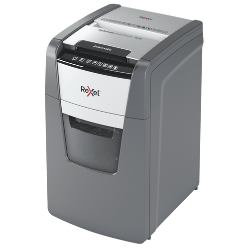 Rexel Optimum AutoFeed+ 150X Cross Cut Paper Shredder Black
