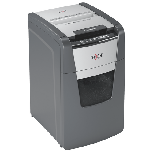 Rexel Optimum AutoFeed+ 150X Cross Cut Paper Shredder Black