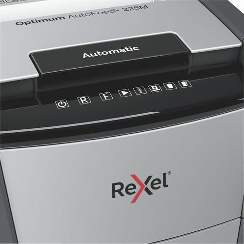 Rexel Optimum AutoFeed+ 225M Micro Cut Paper Shredder Black