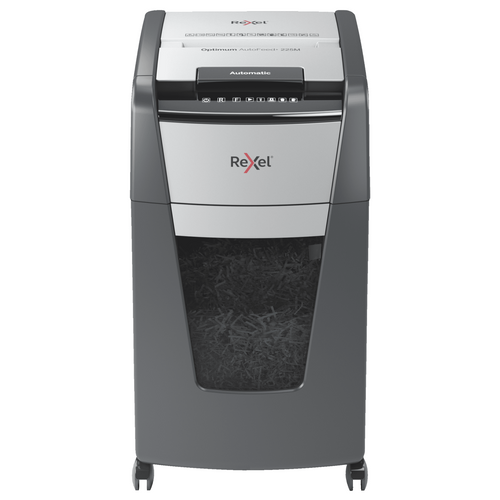 Rexel Optimum AutoFeed+ 225M Micro Cut Paper Shredder Black