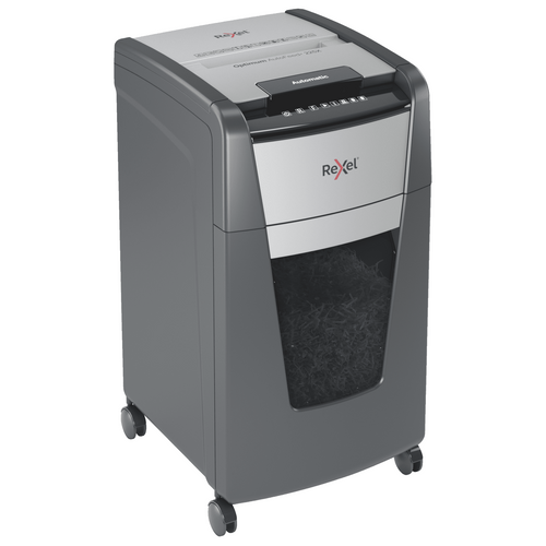 Rexel Optimum AutoFeed+ 225X Cross Cut Paper Shredder Black