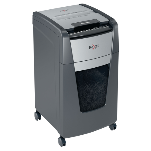 Rexel Optimum AutoFeed+ 300X Cross Cut Paper Shredder Black