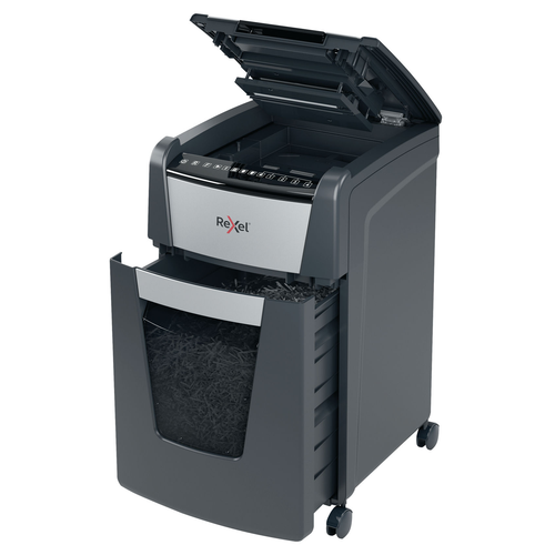 Rexel Optimum AutoFeed+ 300X Cross Cut Paper Shredder Black