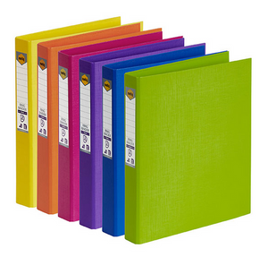 Marbig Ring Binder 25mm 2D Polyethylene A4 Assorted Box of 12
