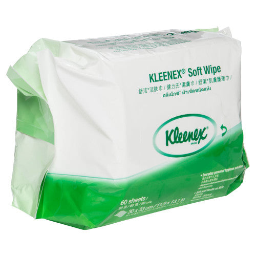 Kleenex Large Soft Wipe White 60 Sheets Pack of 12