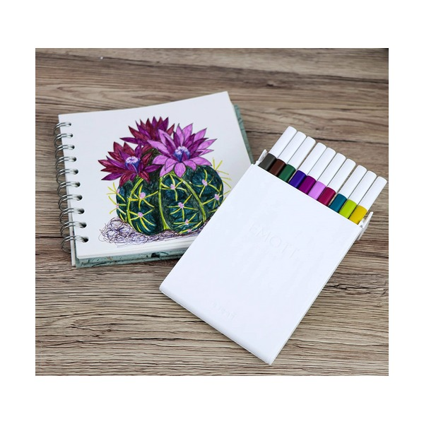 Uni Emott Everfine Fineliners 0.4mm No.3 Assorted Pack of 10