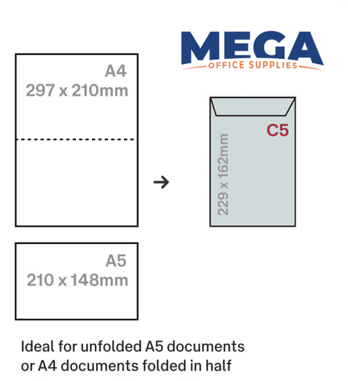 Candida C5 Envelopes 100gsm Plain Face Non-Secretive Pocket Peel and Seal 229 x 162mm Box of 500