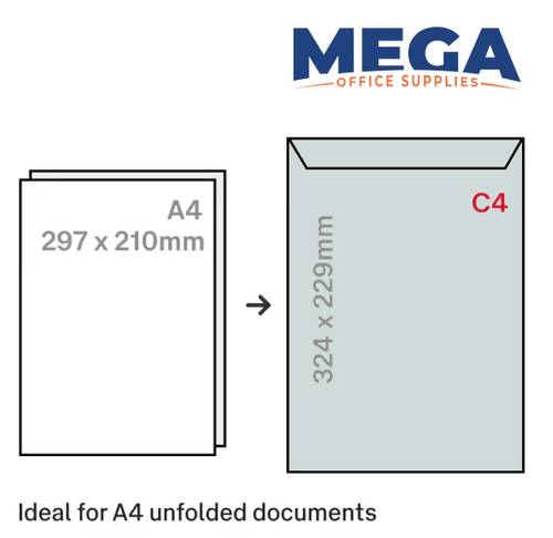 Candida C4 Envelopes 100gsm Plain Face Secretive Pocket Peel and Seal 324 x 229mm Box of 250