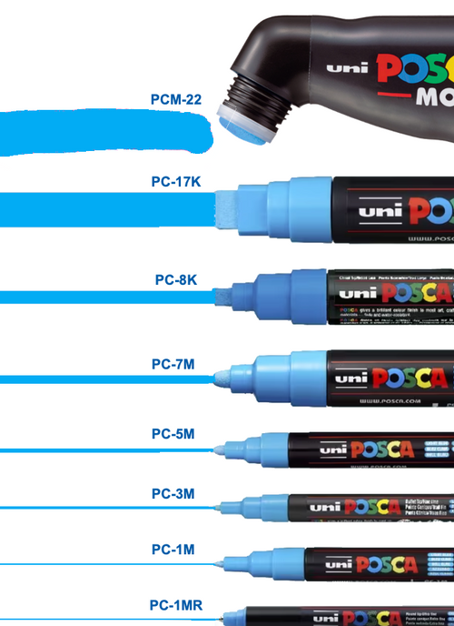 Posca PC-5M Paint Marker Pen Bullet Medium Assorted Wallet of 8