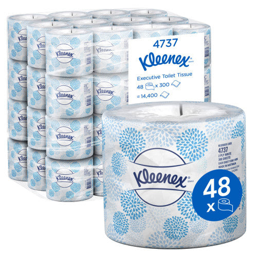 Kleenex Executive Toilet Tissue White 2 Ply 300 Sheets Case of 48