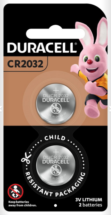 Duracell Lithium 2032 Coin Batteries 3V Pack of 2