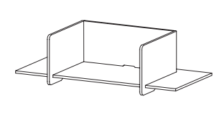 Visionchart SANA Slide-On Surround Desk Screen 940 x 680 x 480mm Incline Moonlight-3