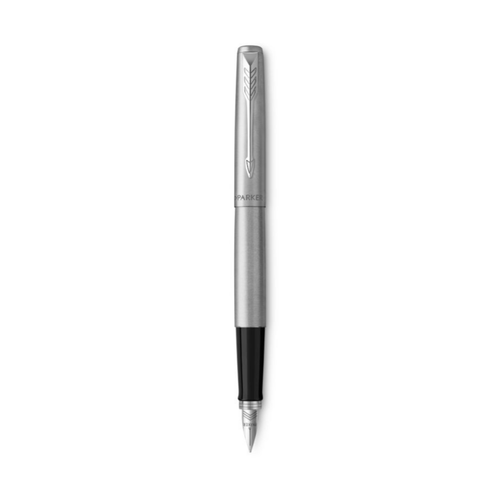 Parker Jotter Fountain Pen Stainless Steel Chrome Trim Medium Nib