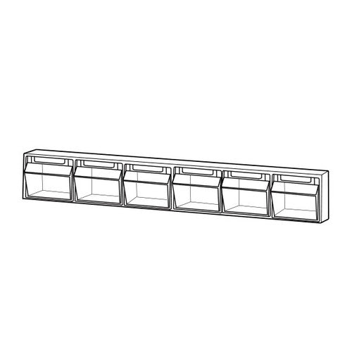 Deflecto Tilt Bin Storage System White 5 Bin