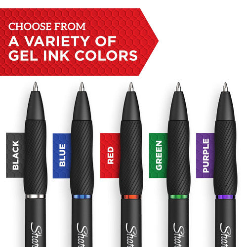 Sharpie S-Gel Retractable Pen Medium Point 0.7mm Black Box of 12