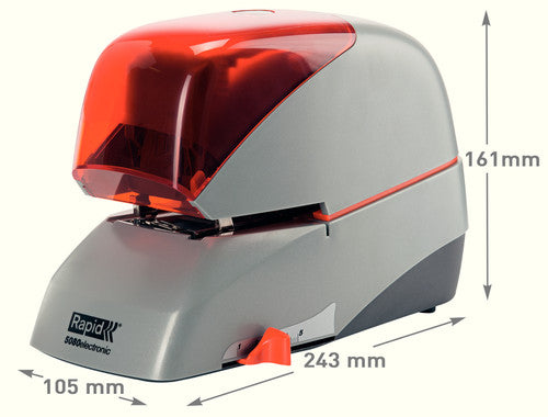 Rapid 5080E Electric Stapler Silver Orange
