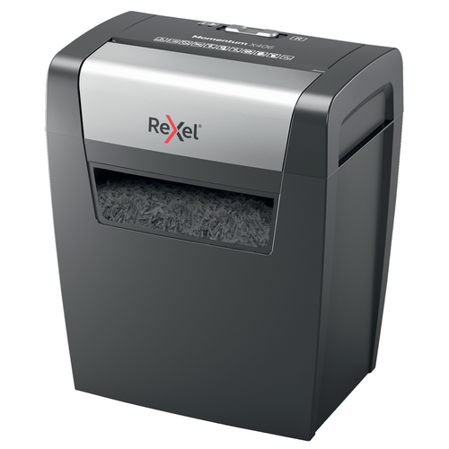 Rexel Momentum X406 Cross Cut Paper Shredder Black